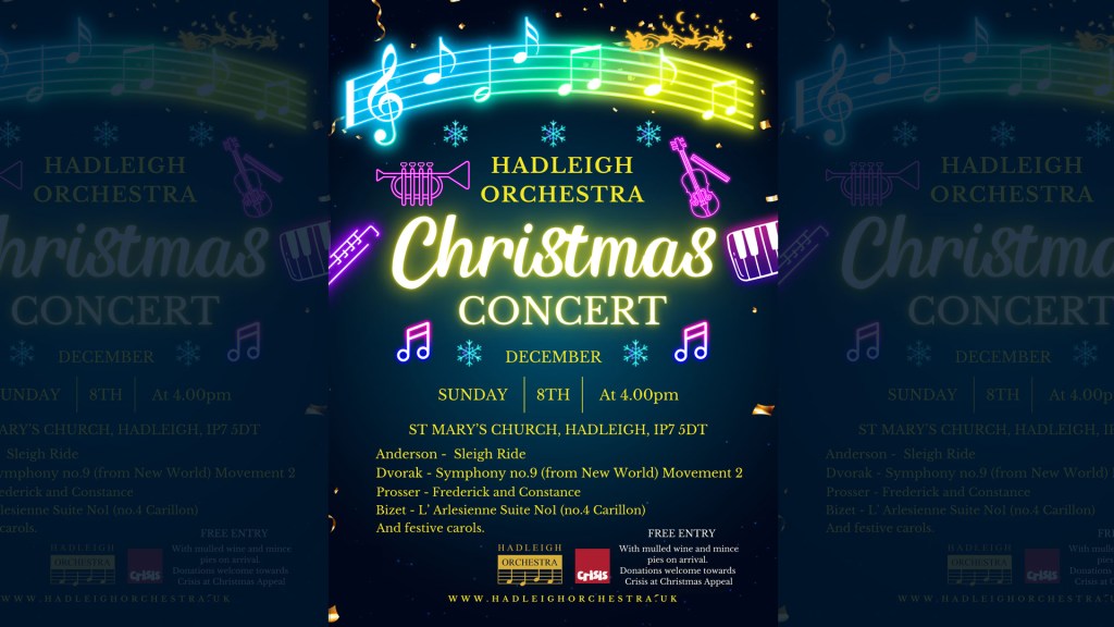 Christmas Concert 2024 – Sunday 8th December at&nbsp;4pm